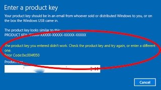 How to fix quotThe product key you entered didnt work windows 10quot error code 0xc004f050 [upl. by Ardnassak]