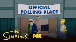 Homer Votes 2012  Season 26  The Simpsons [upl. by Fanechka]