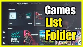 How to Make a Games List Folder on PS5 Game Library Fast Tutorial [upl. by Aninad906]