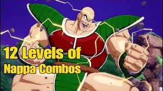 DBFZ The 12 Levels of Nappa Combos  Christmas Special [upl. by Ellertal338]