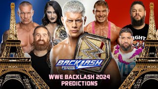 WWE BACKLASH 2024 MATCH CARD PREDICTIONS [upl. by Leeanne]