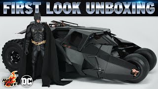 Hot Toys Batmobile Tumbler Batman Begins  The Dark Knight Unboxing  First Look [upl. by Naik864]