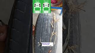 Wheel Alignment Problem  Toe In Toe Out Tire wear shorts speedtyrecenter [upl. by Juliano31]