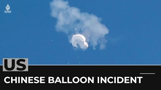 US military shoots down Chinese spy balloon [upl. by Cardwell]