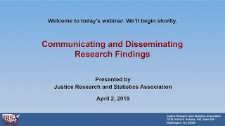 Communicating and Disseminating Research Findings [upl. by Ialocin941]