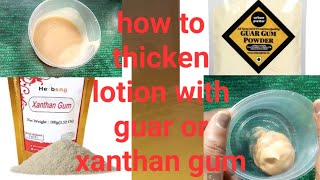 HOW TO THICKEN LOTION WITH Xanthan gum OR Guar gum lotion vlogmas10 [upl. by Raseac]