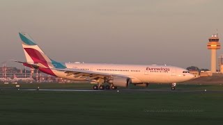 First Eurowings A330 DAXGA landing  Hamburg Airport [upl. by Llerat]