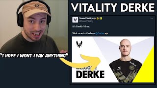 Derke Reacts To The ANNOUNCEMENT Video of Him Joining Vitality [upl. by Lessirg]