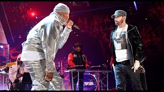 Eminem and LL COOL J Perform quotGoing Back To Caliquot and quotRock The Bellsquot at Rock Hall Of Fame [upl. by Attenev657]