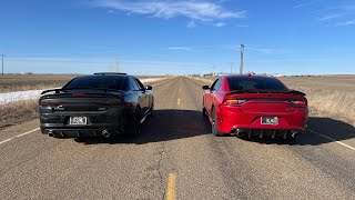 2014 SRT8 Charger 392 vs 2016 Scat pack 392 [upl. by Aicilyt557]