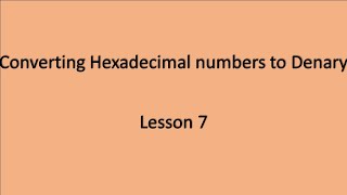 Converting Hexadecimal to Denary [upl. by Akahc129]