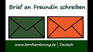 ✅ Brief an Freundin schreiben ✅ persönlichen Brief schreiben  Beispiel [upl. by Nosyt]