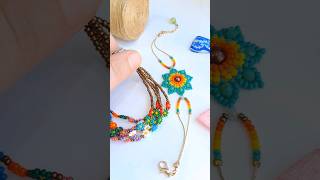 Çiçeklerr çiçekler 🌻iki modelinde yapım video linkini açıklamaya ekliyorum 👍 jewelrytutorial diy [upl. by Esserac]