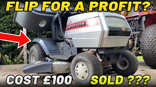 CAN WE REPAIR AND FLIP A £100 TRACTOR MOWER FOR A PROFIT [upl. by Schreck]