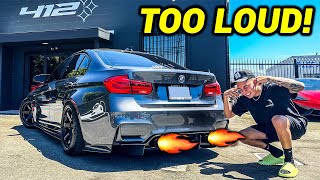 MAKING THE LOUDEST BMW F80 IN THE WORLD New Exhaust [upl. by Kubetz780]