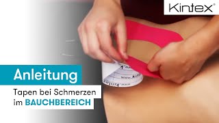 Tapen bei Schmerzen im Bauchbereich  Kintex® Anleitung zum Kinesiologie Tapen [upl. by Haneekas652]