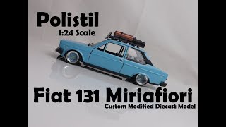 Scale Model car Polistil FIAT 131 Mirafiori Modified Stanced Fitment [upl. by Rodrick]