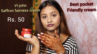 ViJohn saffron fairness cream only Rs 50  100 best result  Suitable for all skin types [upl. by Jarret]