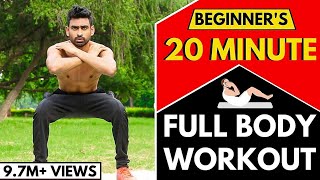 20 Min Full Body Workout Routine for Beginners Follow Along  No Gym [upl. by Ahtelahs779]