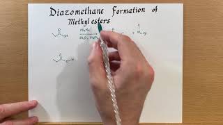 Diazomethane formation of methyl esters [upl. by Anasxor497]