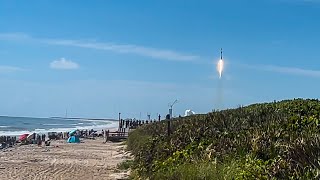 Playalinda Beach Falcon 9 launch from LC39A on July 24 2022 938am [upl. by Tsew414]