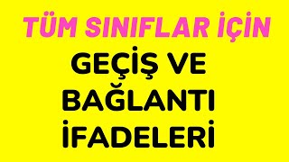 Geçiş ve Bağlantı İfadeleri 🔥 Türkçe Geçiş ve Bağlantı İfadeleri Konu Anlatımı PDF [upl. by Koslo]