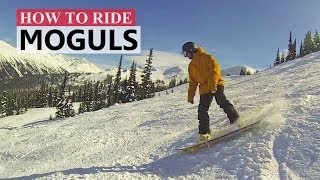 How to Turn in Moguls  Snowboarding Tips [upl. by Westley]