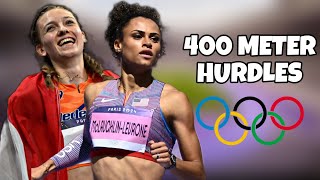 Womens 400m Hurdles Semi Finals Line Up  Sydney McLaughlin  Femke Bol  Paris Olympics [upl. by Airot]