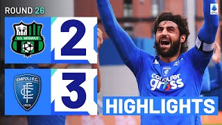 SASSUOLOEMPOLI 23  HIGHLIGHTS  Empoli secure massive win at the death  Serie A 202324 [upl. by Duomham]