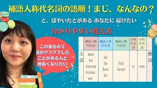 フランス語の補語人称代名詞、この妙な語順は何！？ [upl. by Ailemap]