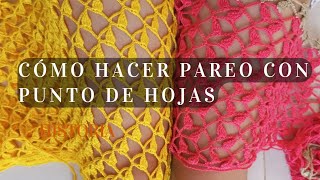 Salida de baño crochet con punto de hojas 🍂🍂🍂🍂🍂 [upl. by Asiaj]