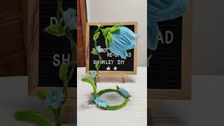 Lily of the valey flower lamp using pipecleaner pipecleanercrafts fuzzywirebouquet [upl. by Gardel]