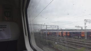 Passing Milton Keynes Central on an Avanti Pendolino 8424 [upl. by Ibbie]