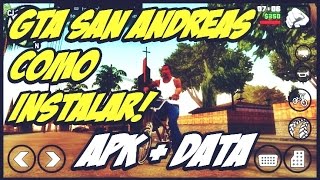 COMO BAIXAR E INSTALAR GTA SAN ANDREAS PARA ANDROID VERSÃO 108 APKDATA GEBOY5K [upl. by Havens]