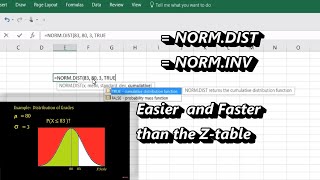 How to Use Excels Normal Distribution Function NORMDIST and NORMINV [upl. by Parris304]