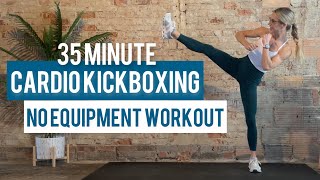 35 Minute Bodyweight Only Cardio Kickboxing Interval Workout  Strength  Cardio  Power  Endurance [upl. by Ratep]