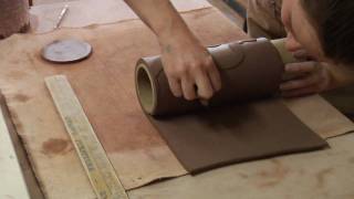 Clay Pottery Slab Building  How to Form a Round Vase [upl. by Timi626]