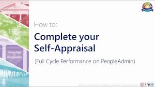 How to Complete Your SelfAppraisal Employee [upl. by Russ]