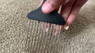 ASMR Carpet Raking w hair pick 🪮 🤤🥴💧 [upl. by Ylrak]