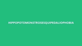 How To Pronounce Hippopotomonstrosesquipedaliophobia  Pronunciation Academy [upl. by Rodrique378]