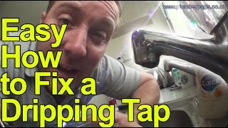 EASY HOW TO FIX A DRIPPING TAP  WASHER CHANGE  Plumbing Tips [upl. by Jeannette]