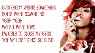 Rihanna  We all want love Lyrics [upl. by Derraj301]