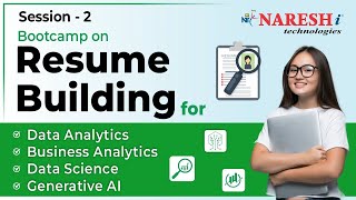 Resume Building Bootcamp for Data Analytics BA Data Science amp GEN AI Roles  Session2 [upl. by Mauchi]