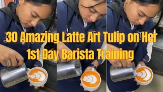 POV 30 LATTE ART AT 13 MINUTES AT SOLO BARISTA TRAINING  BARISTA TRAINING IN NEPAL  POV  CAFE [upl. by Atinas]