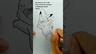 PIKACHU da SHOPEE nanquim art shopee inkpen pikachu shorts pokemon [upl. by Fridell]