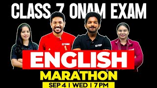 Class 7 English Onam Exam  English Marathon  Exam Winner [upl. by Hoban]