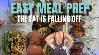 EASY MEAL PREP FOR WEIGHT LOSS High protein to lose fat and build muscle [upl. by Alamaj311]