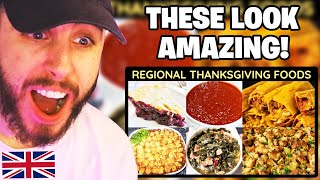 Brit Reacts to Regional Thanksgiving Foods in the US [upl. by Dollie]