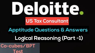 Deloitte Apptitude Test Questions amp Answers Logical Reasoning  Mandatory test for deloitte job [upl. by Llerral316]