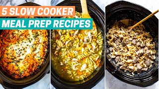 5 HEALTHY SLOW COOKER RECIPES  Easy Crockpot Recipes Perfect for Meal Prep [upl. by Luing]